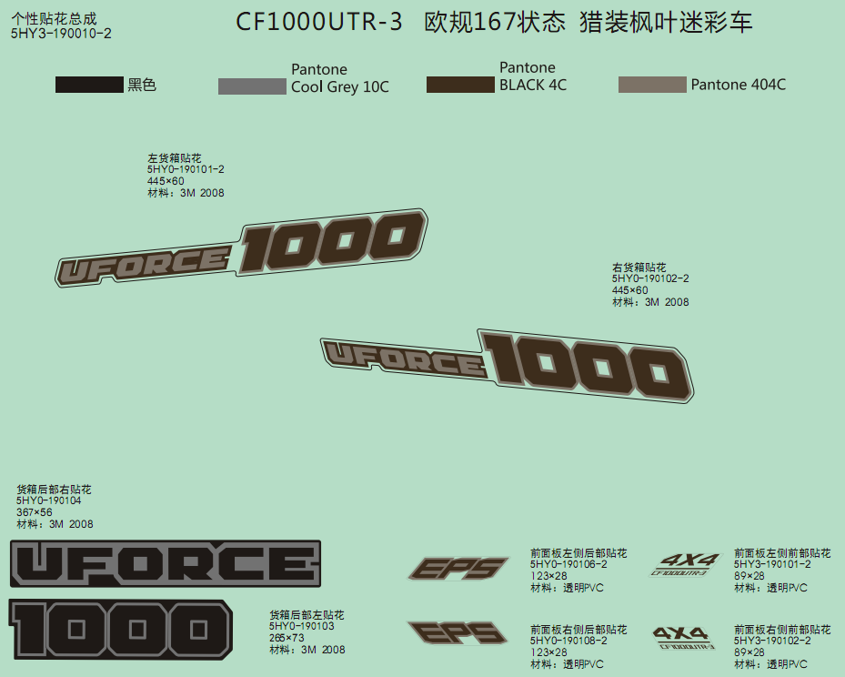 DECAL KITS(TRUE TIMBER CAMO)