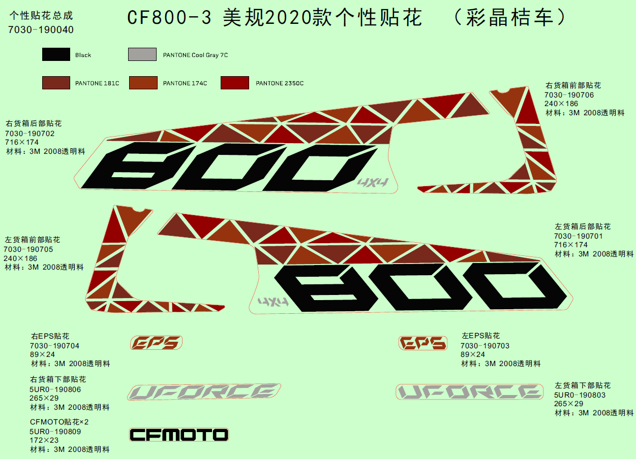 DECAL KITS(2020,CRYSTAL ORANGE)