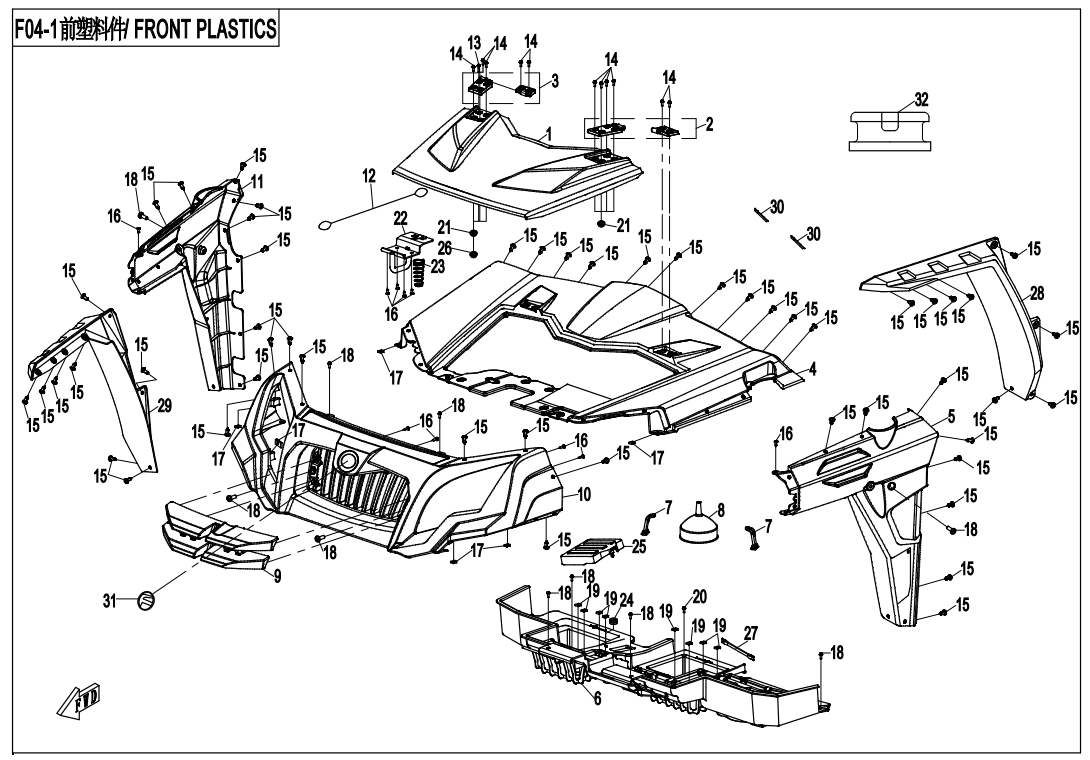 FRONT PLASTIC