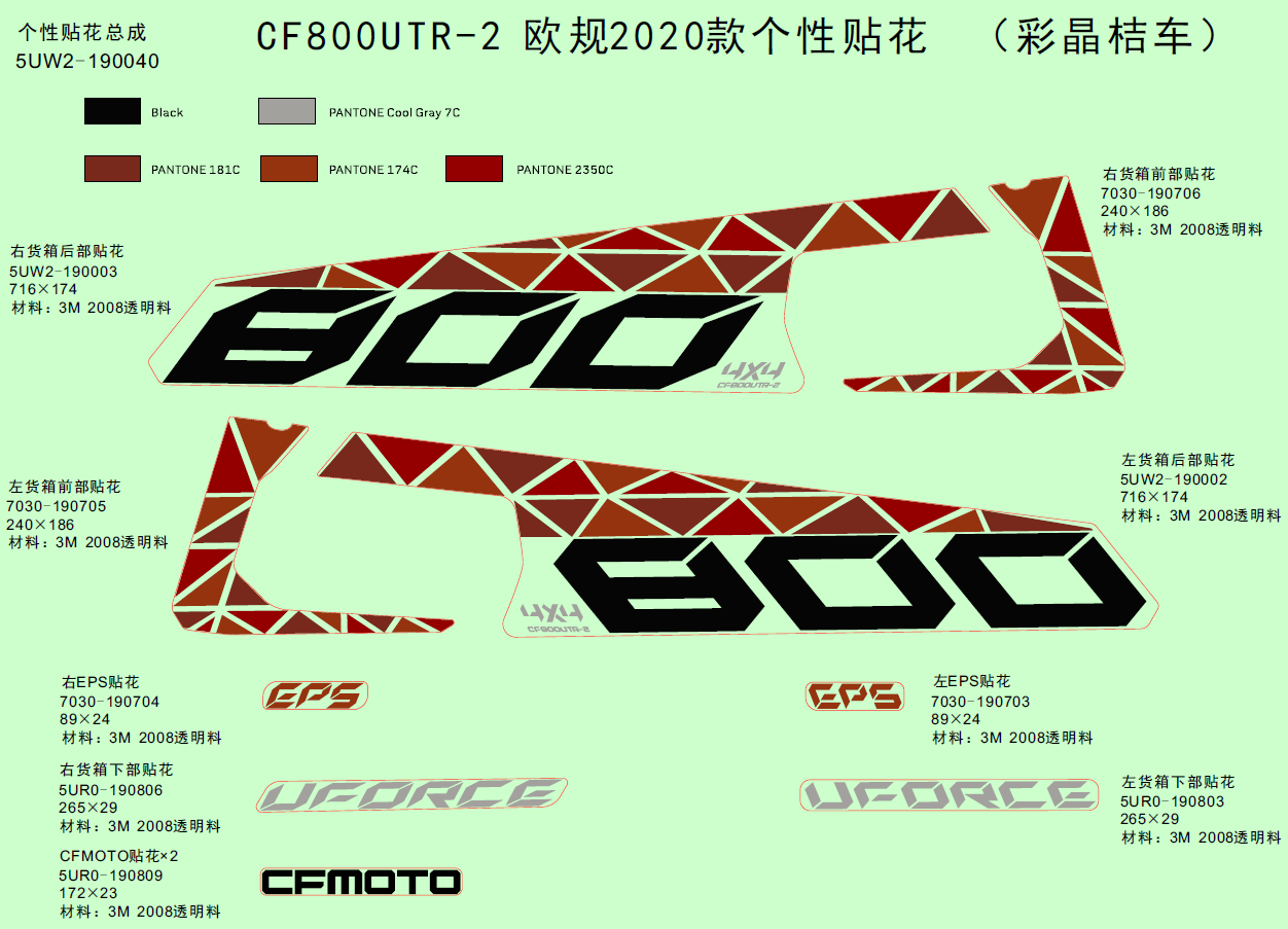 DECAL KITS(EURO@^2020 CRYSTAL ORANGE)