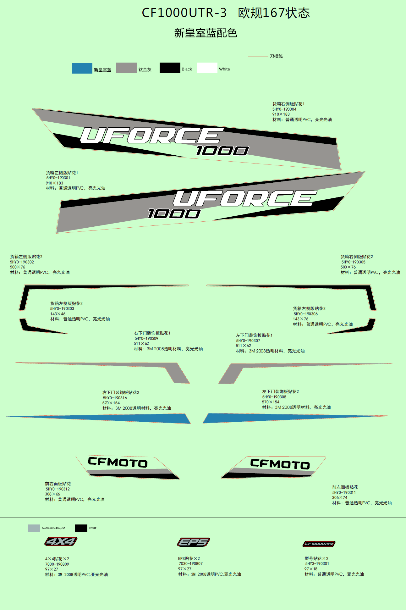 DECAL KITS(2021, NEW ROYAL BLUE)
