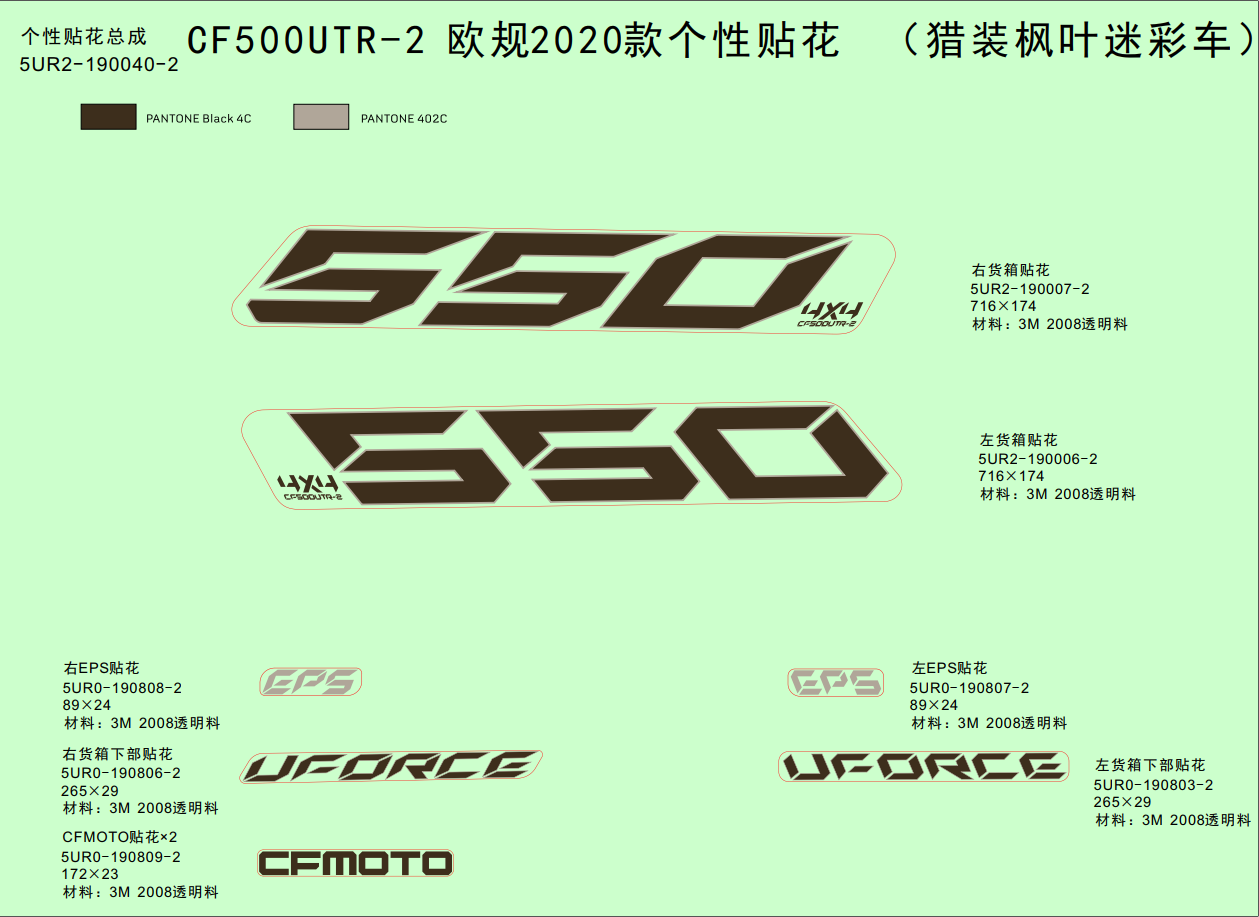 DECAL KITS(TRUE TIMBER CAMO)