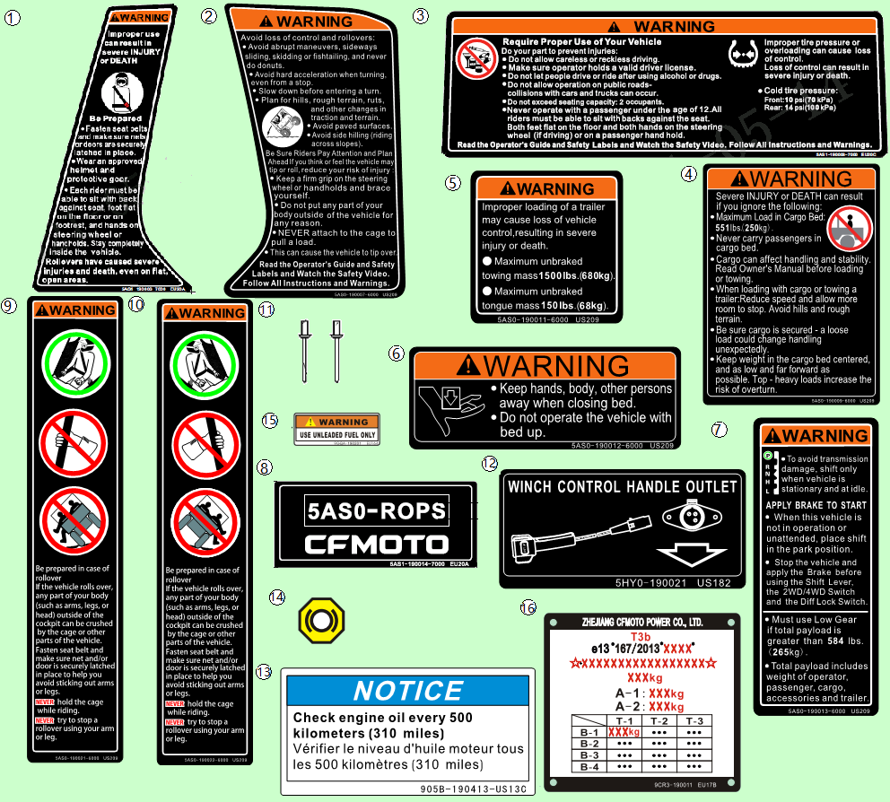 WARNING DECAL