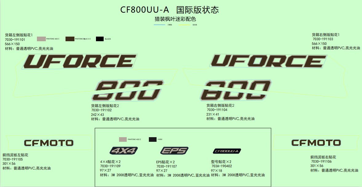DECAL KITS(2021,TRUE TIMBER CAMO)