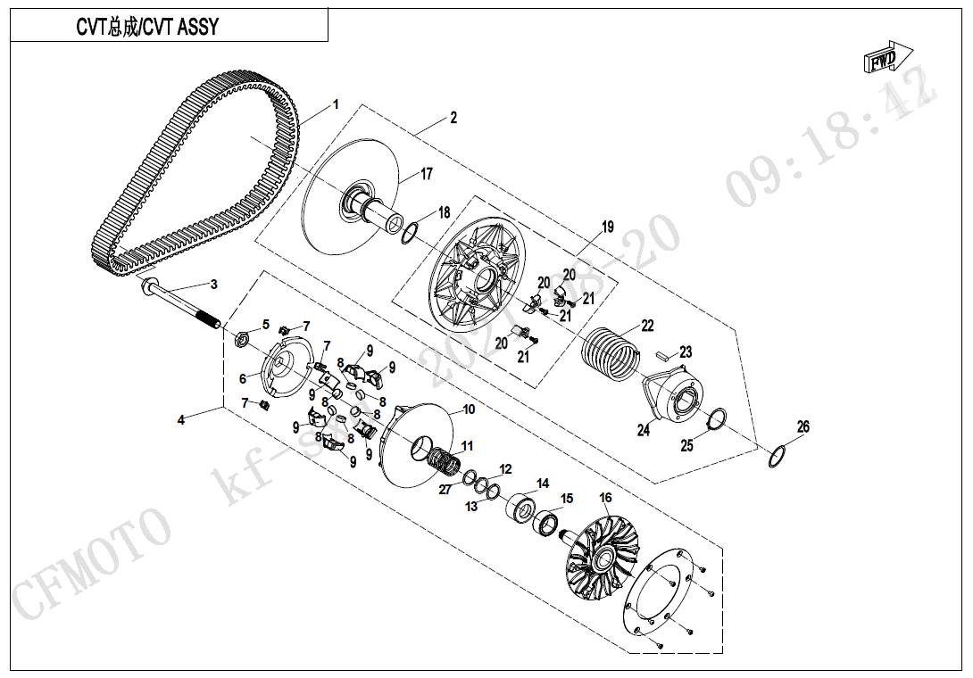 CVT ASSY(FOR ELECTRONIC DOWNHILL BRAKING)