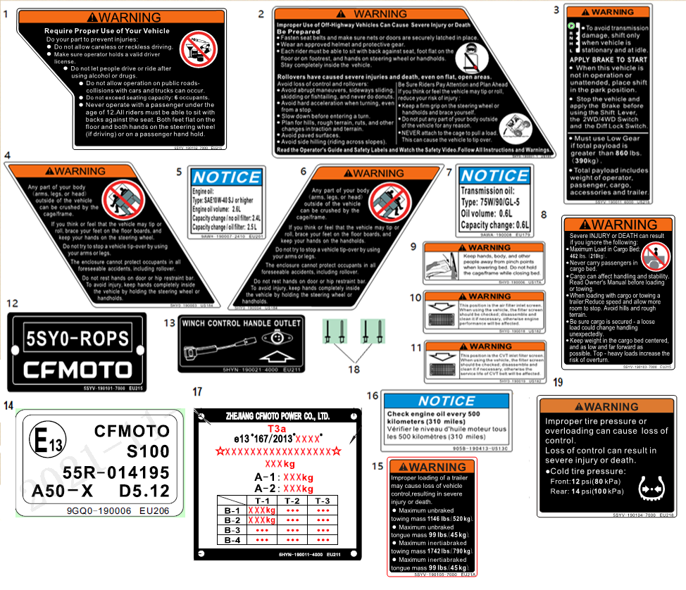 WARNING DECAL
