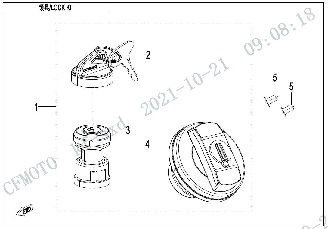 LOCK KIT(FUEL TANK CAP WITH KEYHOLE)