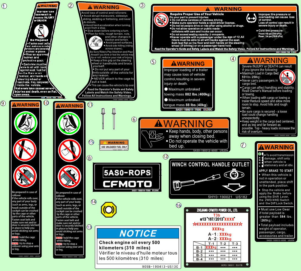 WARNING DECAL