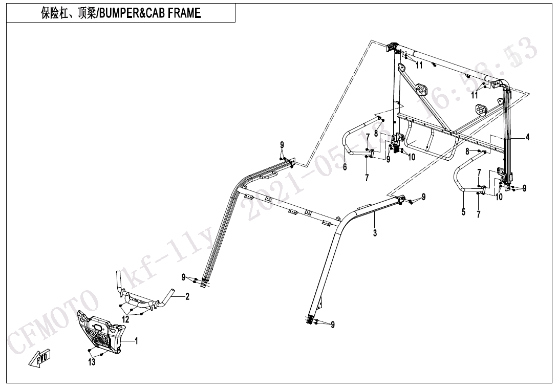 BUMPER @^ CAB FRAME