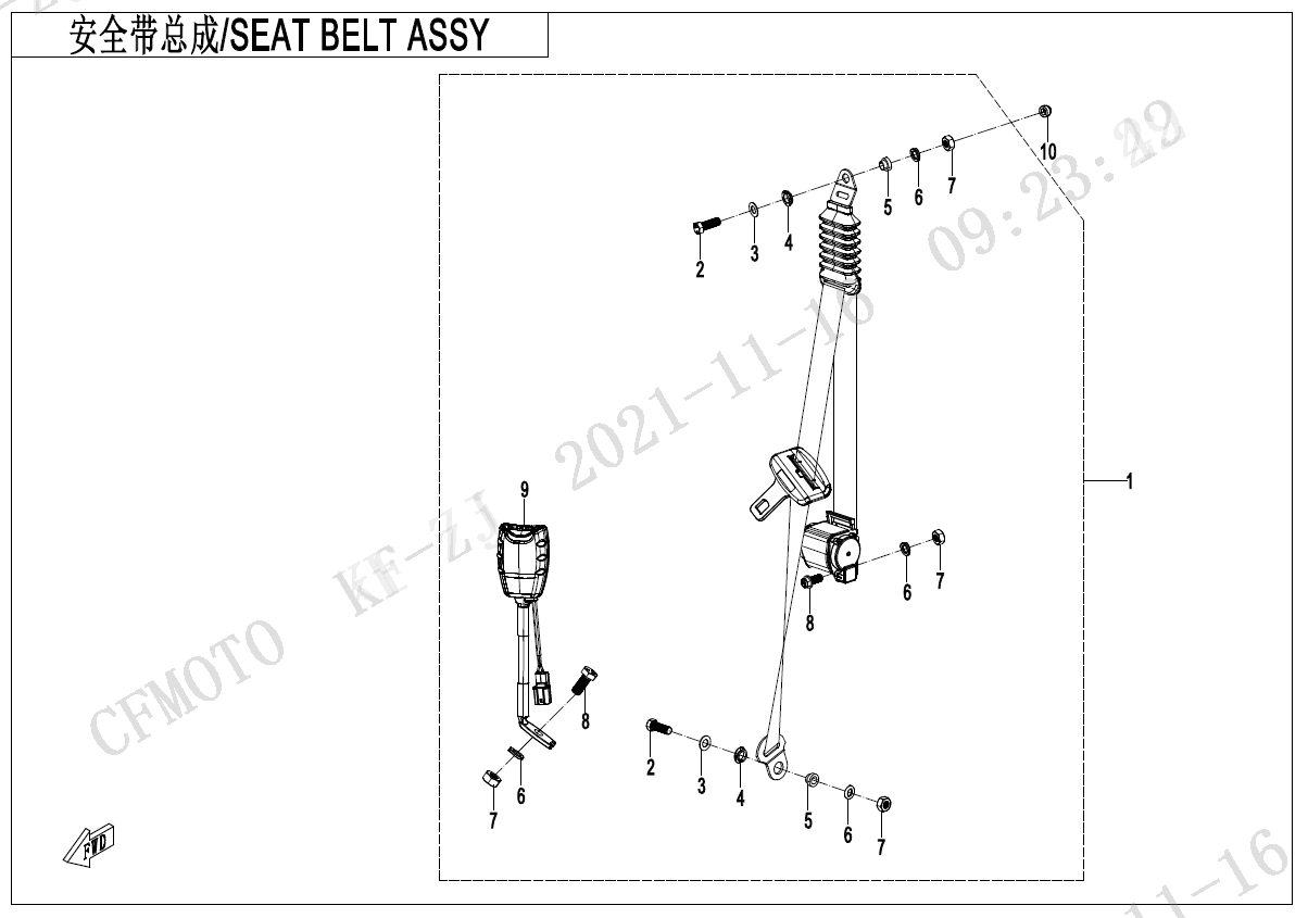 SEAT BELT ASSY(FRONT SEAT)
