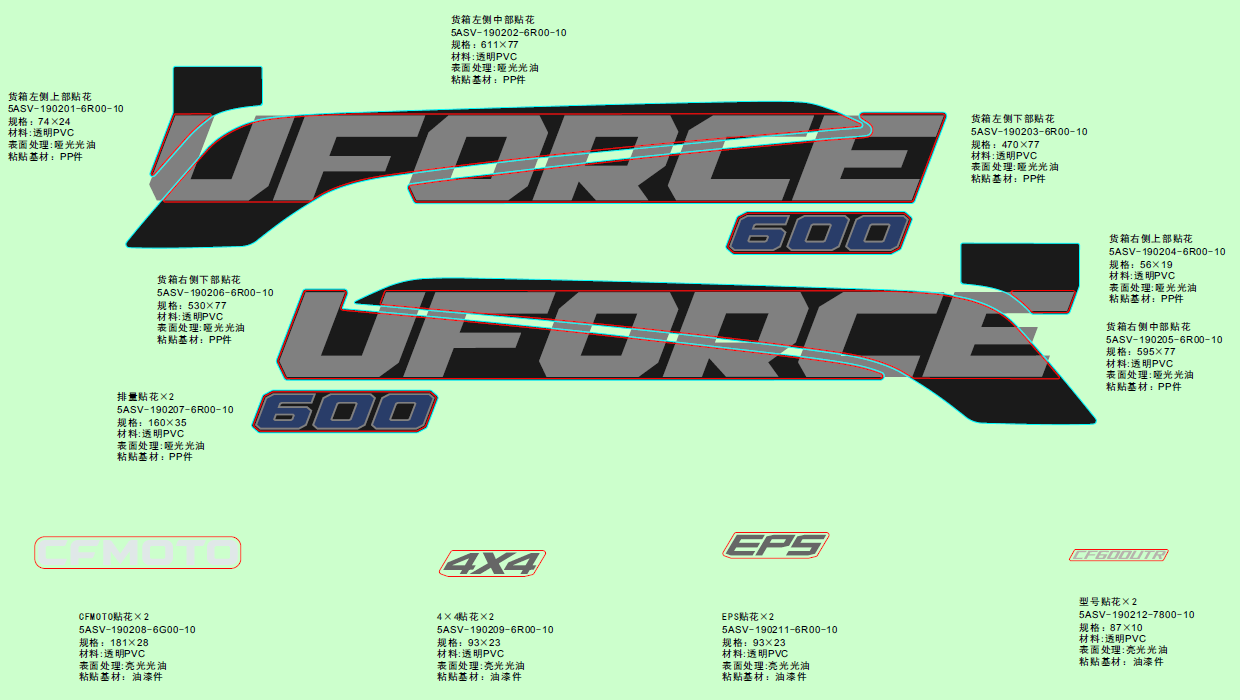 DECAL KITS(TWILIGHT BLUE)