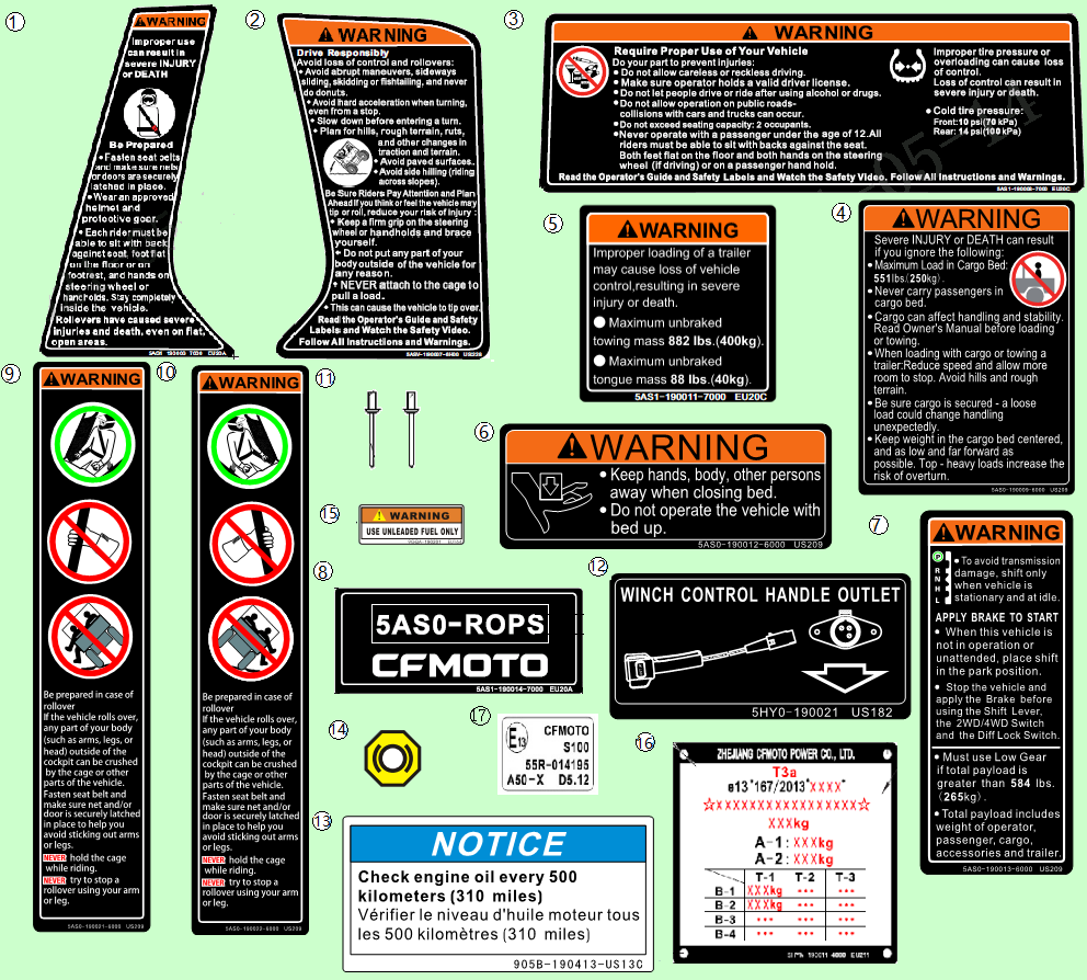 WARNING DECAL