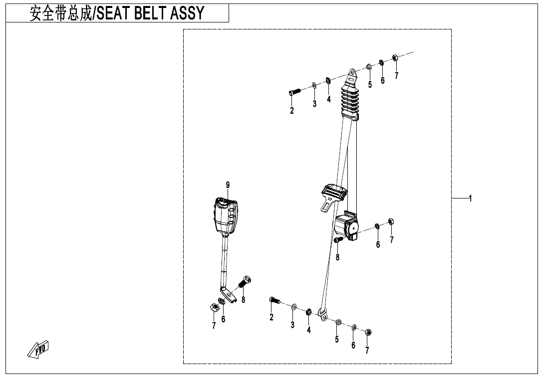 SEAT BELT ASSY(BACK SEAT)