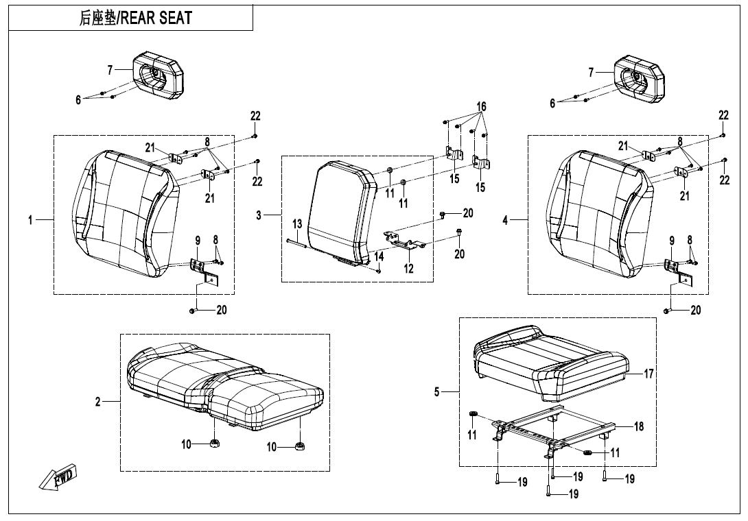 REAR SEAT(BLACK LEATHER)