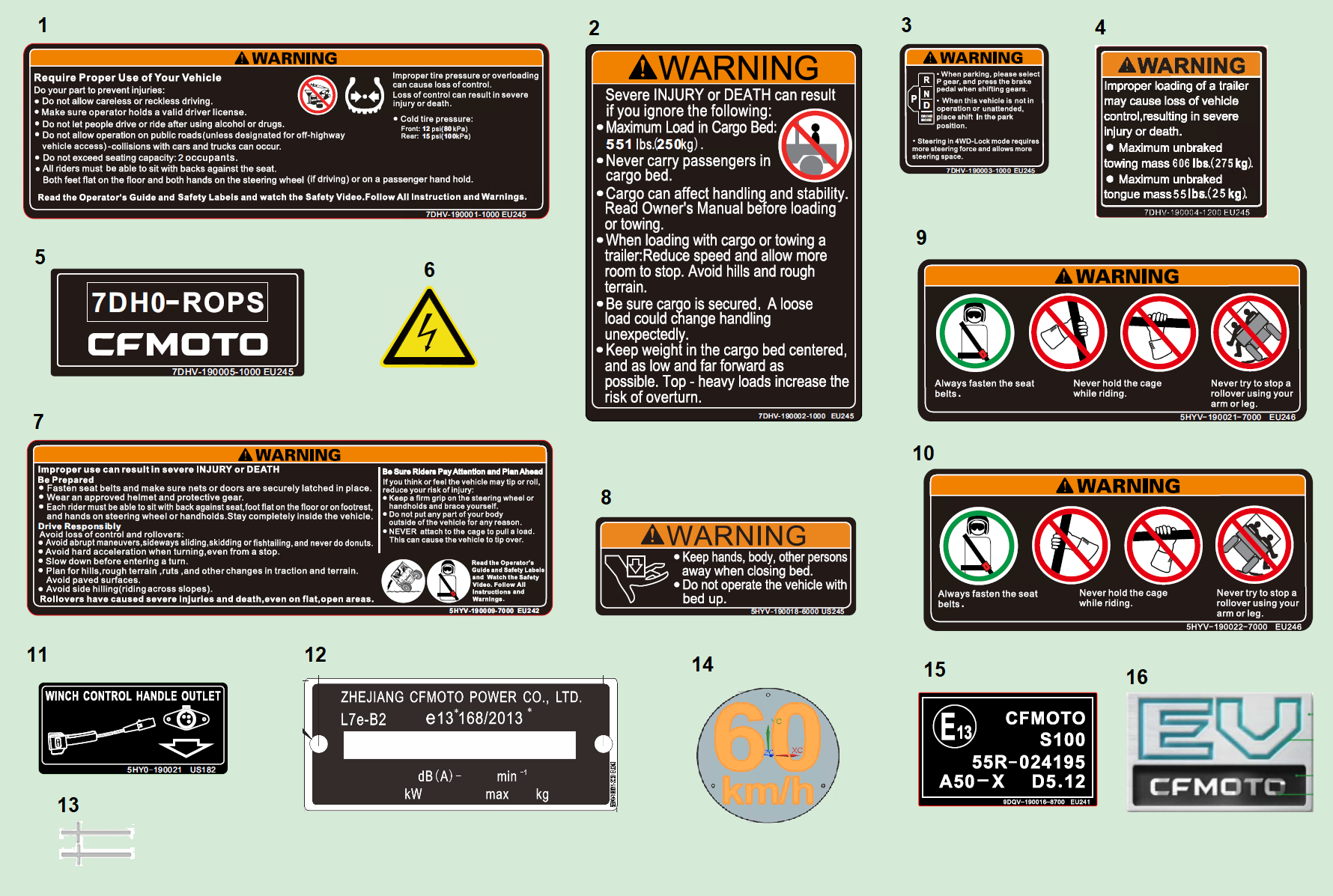 WARNING DECAL(EU168)