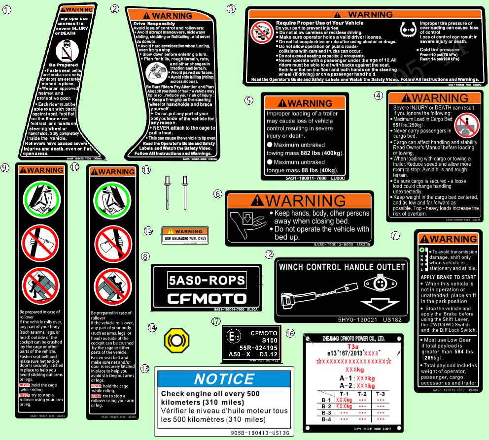 WARNING DECAL