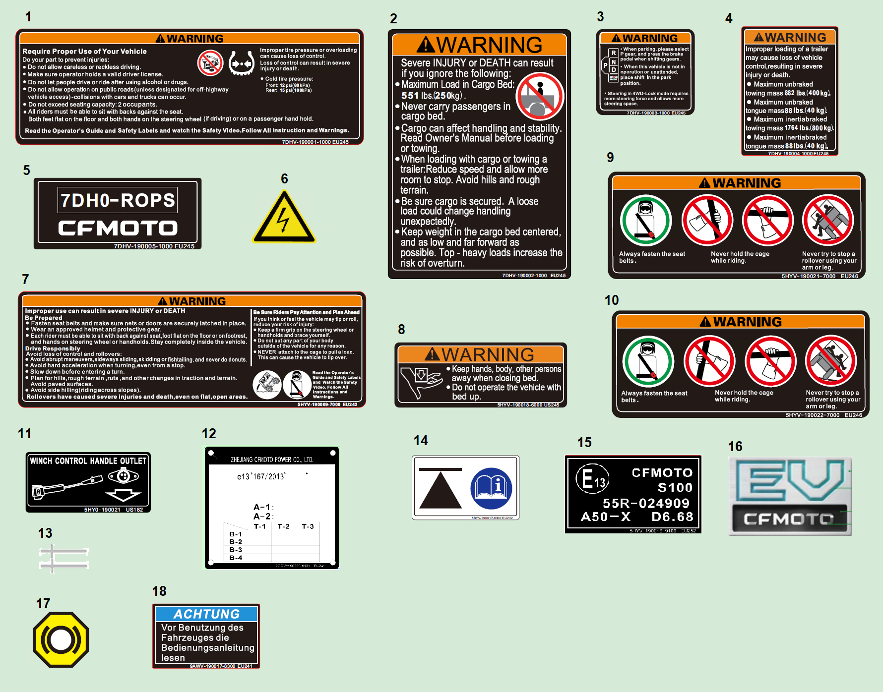 WARNING DECAL(EU167)