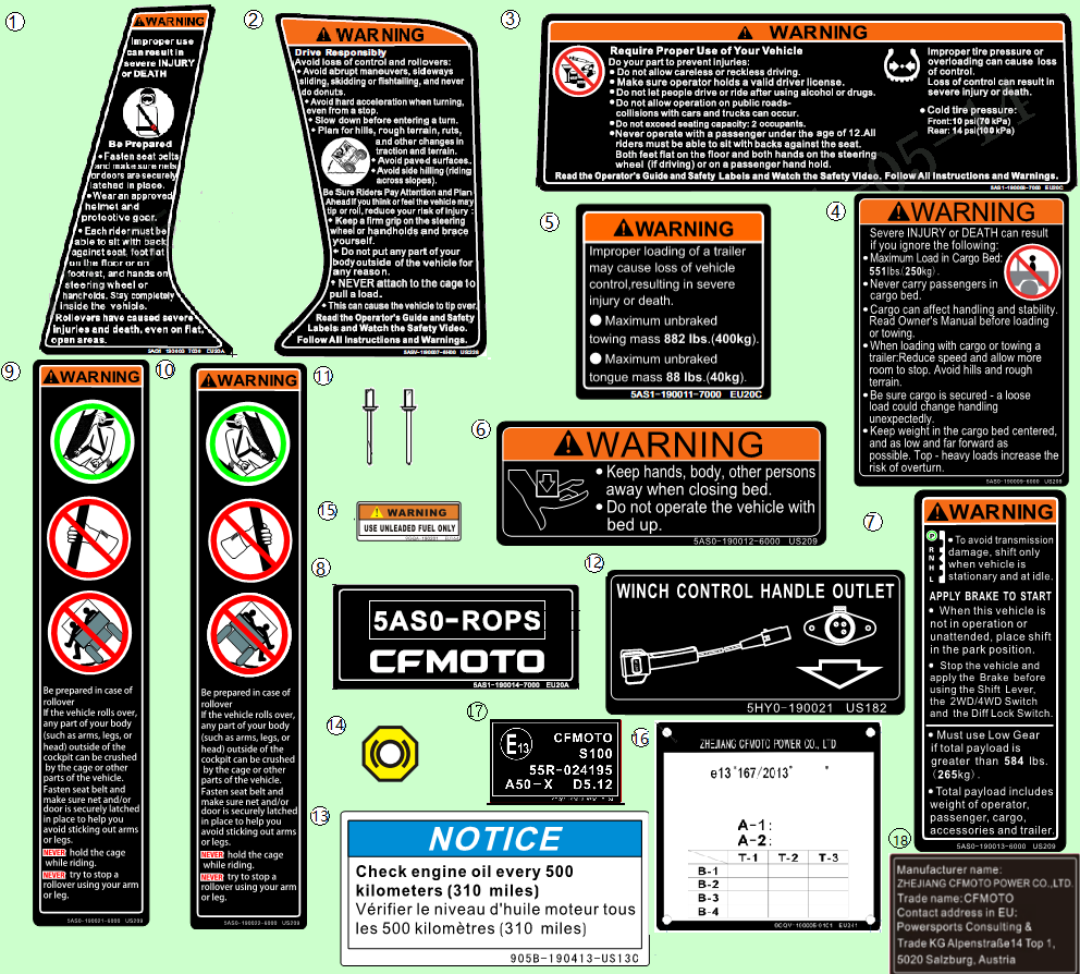 WARNING DECAL