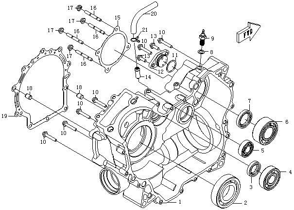 RIGHT CRANKCASE