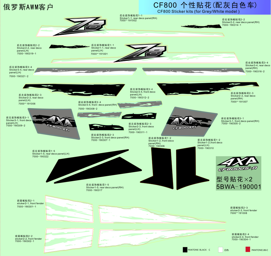DECAL KITS (RUSSIA,GRAY@^WHITE)