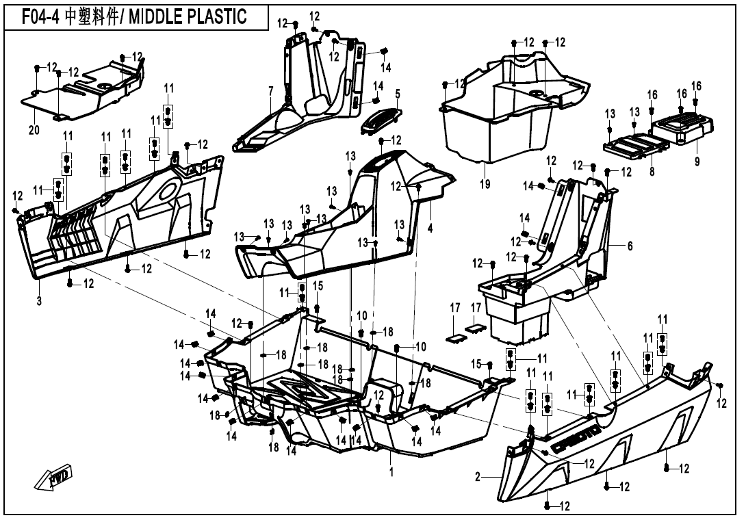 MIDDLE PLASTIC