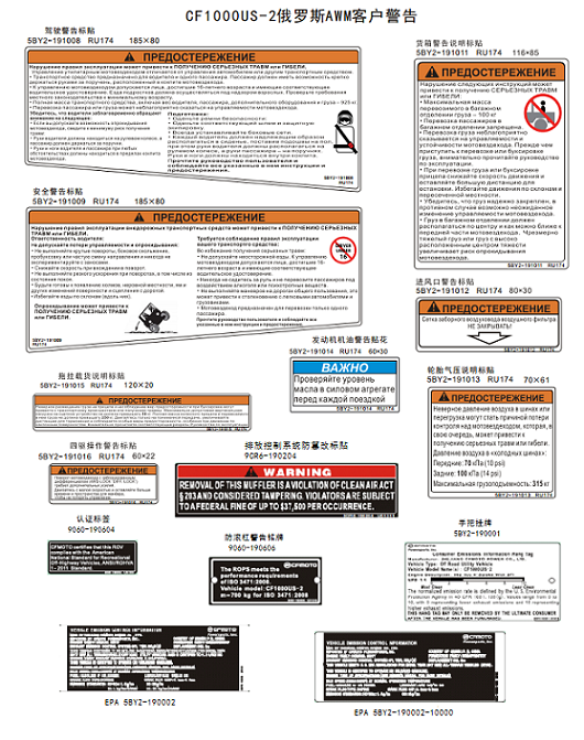 WARNING LABEL(RUSSIA)