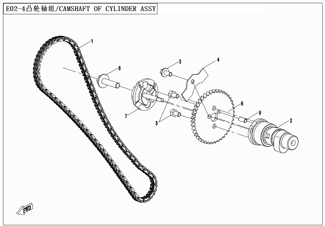 CAMSHAFT OF CYLINDER ASSY