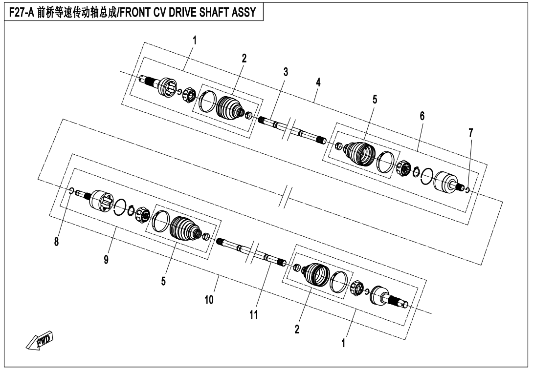 FRONT CV DRIVE SHAFT ASSY(SPS)