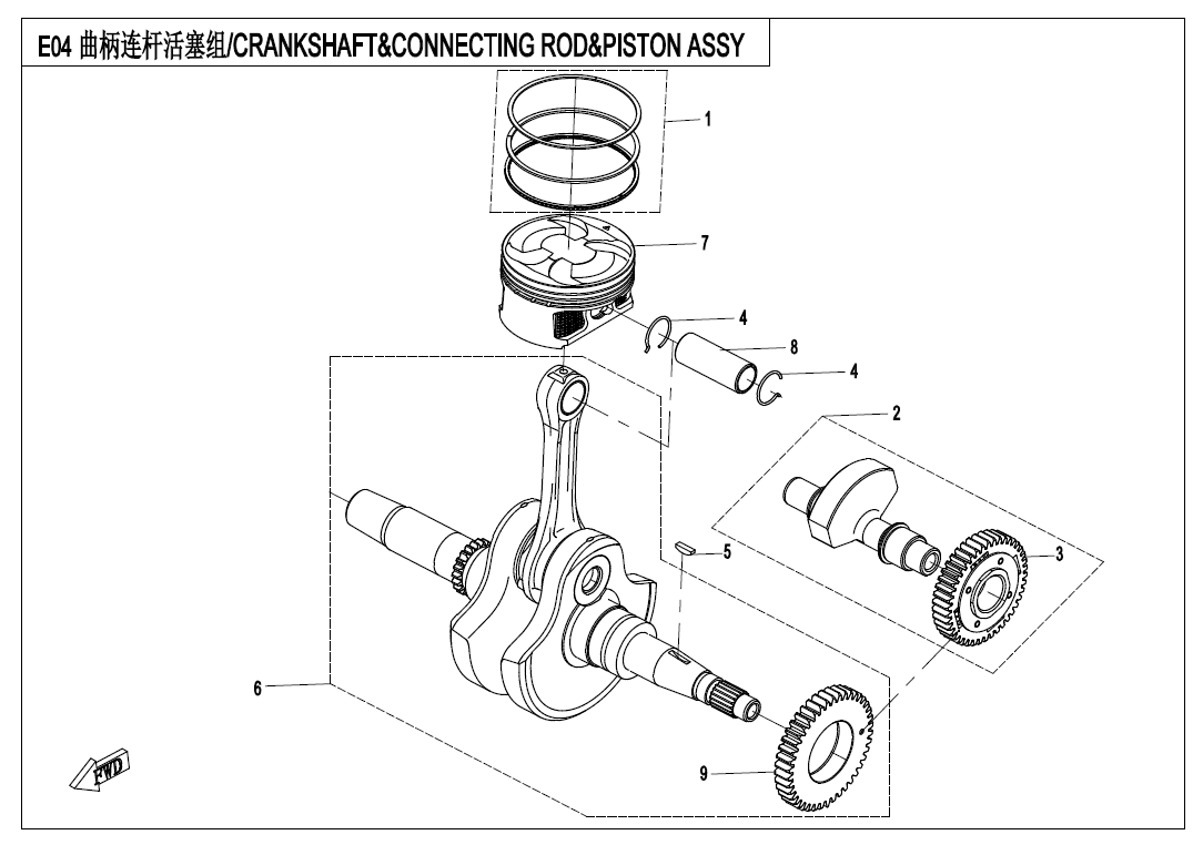 CRANKSHAFT@^CONNECTING ROD@^PISTON ASSY