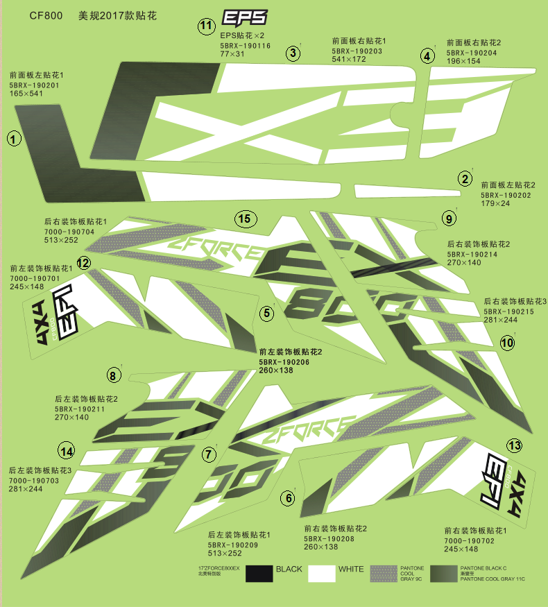 DECAL KITS(USA,2017,WITH EPS)