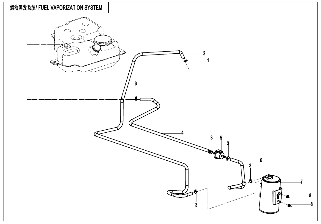 FUEL EVAPORATION SYSTEM