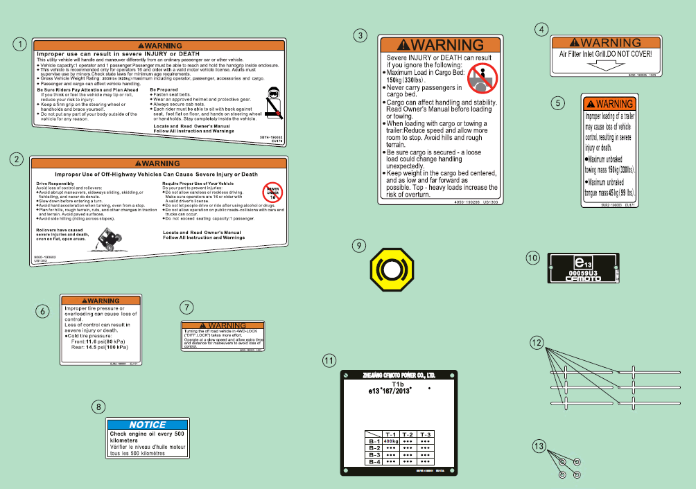 DECAL WARNING