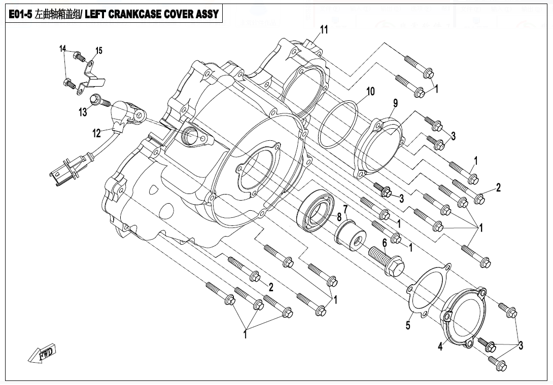 LEFT CRANKCASE COVER ASSY