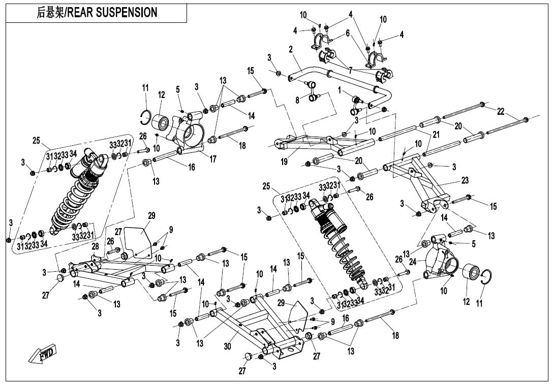 REAR SUSPENSION(OIL SHOCK ABSORBER)