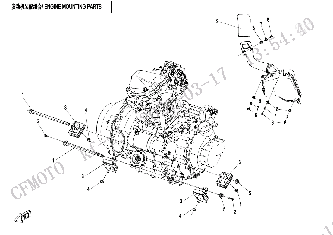 ENGINE MOUNTING PARTS