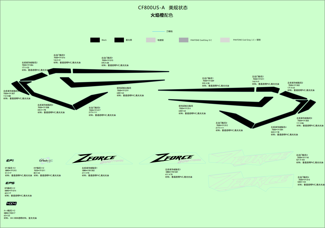 DECAL KITS(LAVA ORANGE)