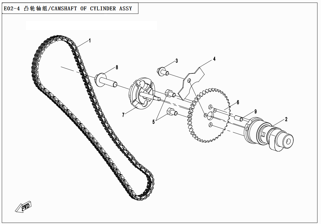CAMSHAFT OF CYLINDER ASSY