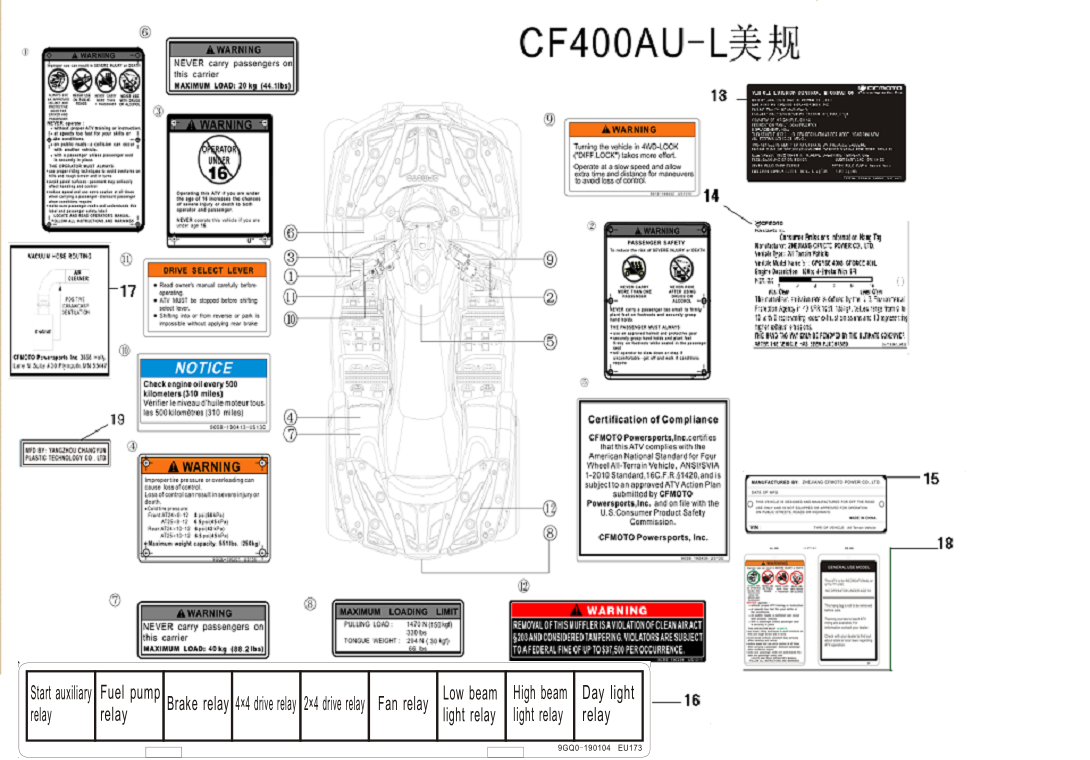 WARNING DECAL(NA)