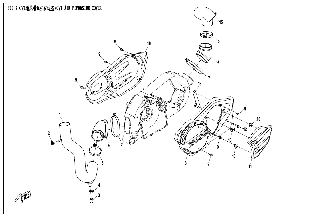 CVT AIR PIPE@^SIDE COVER