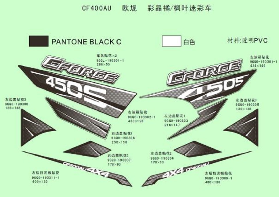 DECAL KITS(CRYSTAL ORANGE @^ MAPLE CAMO MODELS)