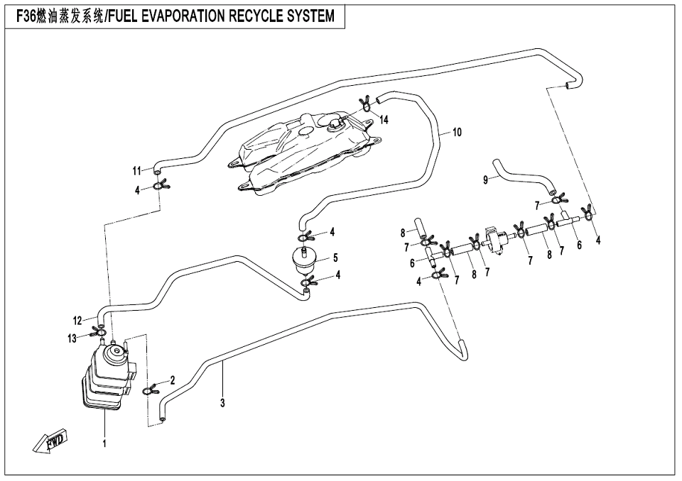 FUEL EVAPORATION RECYCLE SYSTEM