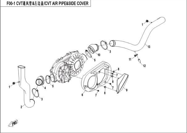 CVT AIR PIPE@^SIDE COVER