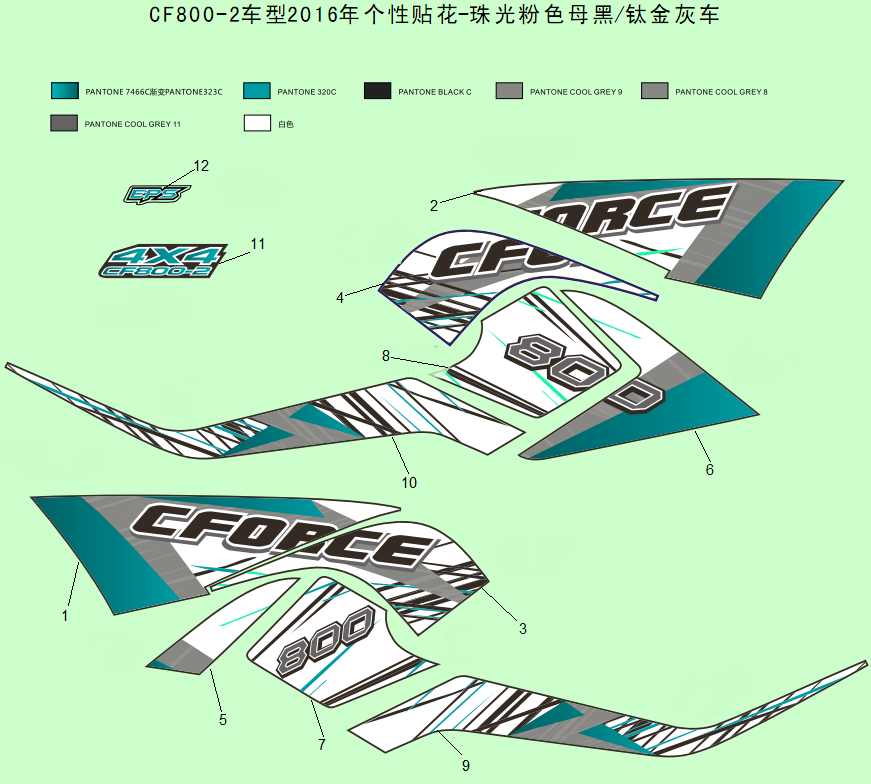 DECAL KITS(INJECTED PEARL BLACK/TITANIUM GRAY)