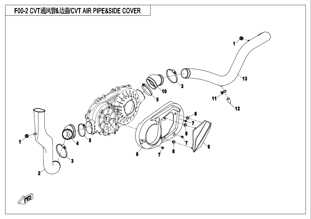CVT AIR PIPE@^SIDE COVER