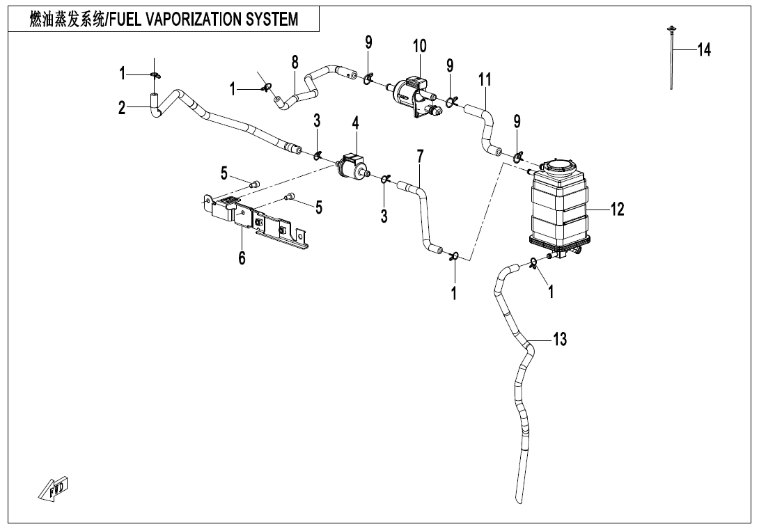 FUEL EVAPORATION SYSTEM