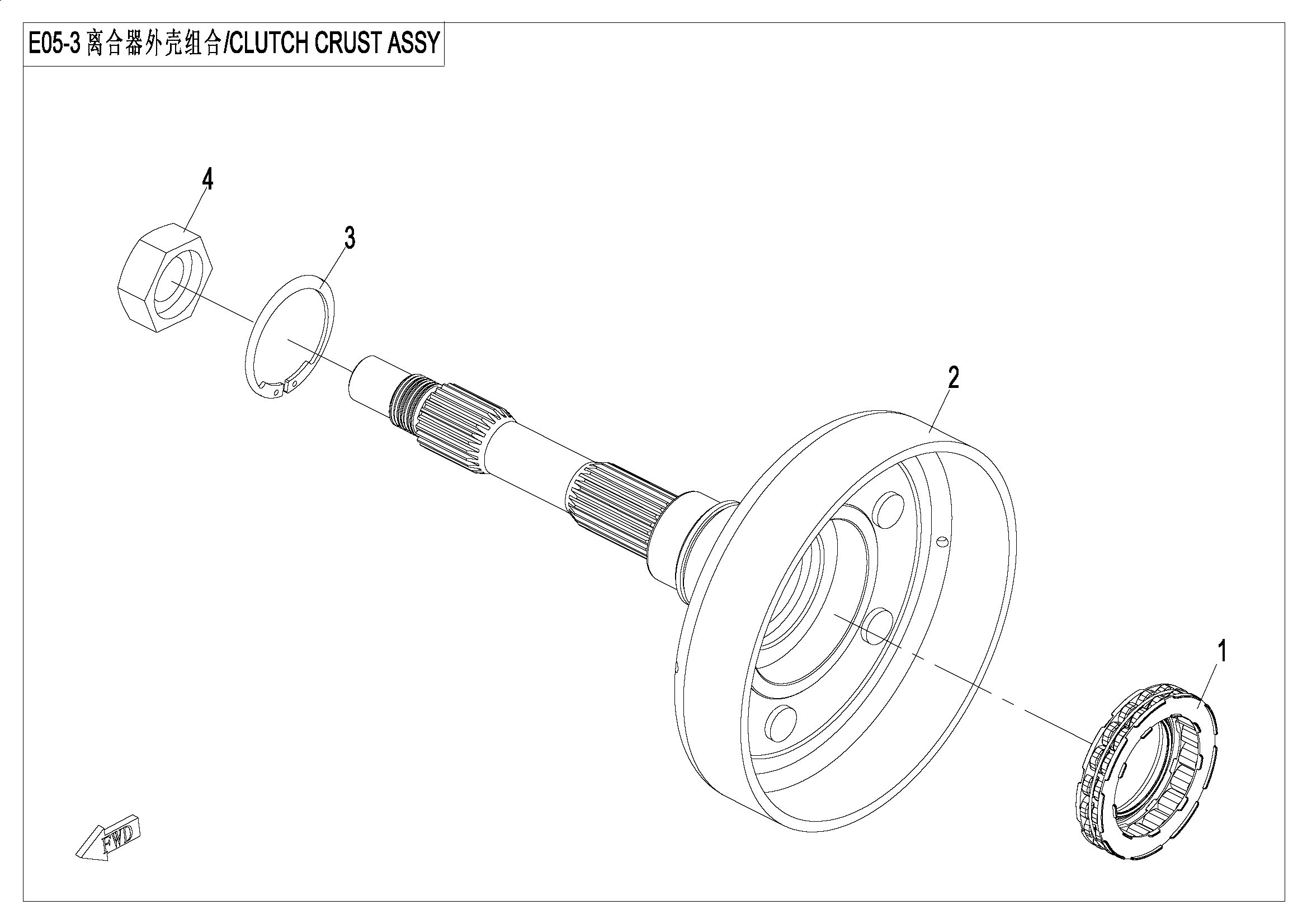 CLUTCH HOUSING ASSY.