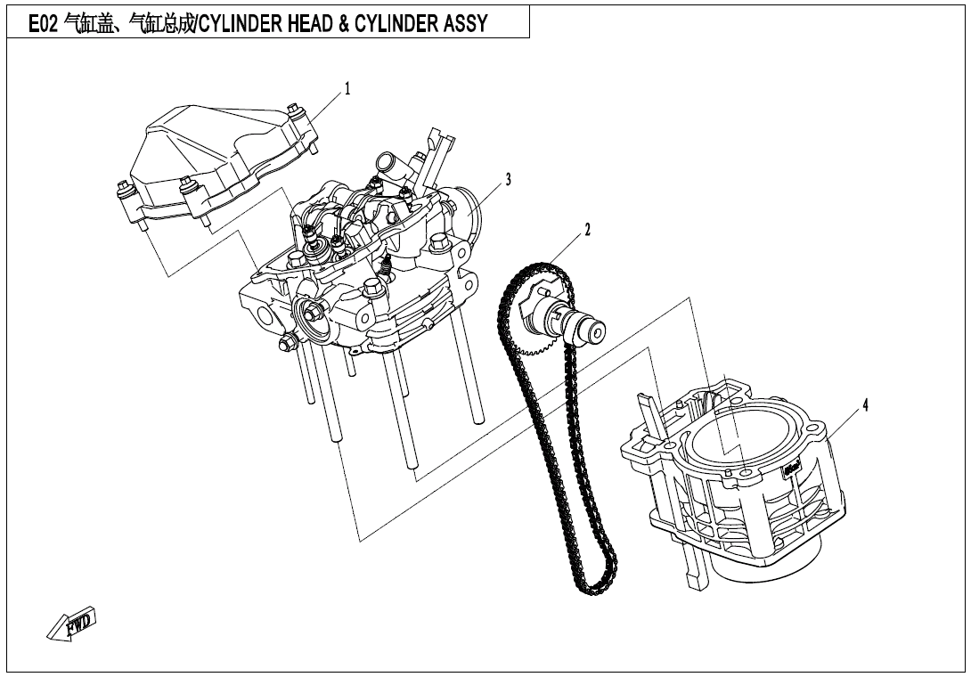 CYLINDER @^ CYLINDER HEAD ASSY