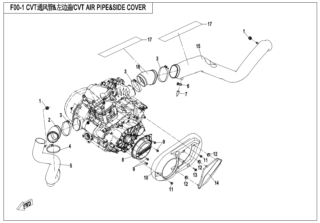 CVT AIR PIPE@^SIDE COVER