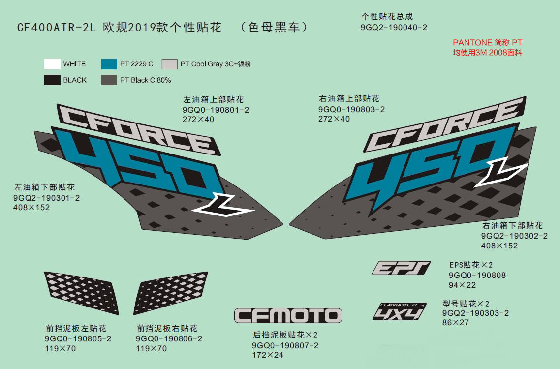 DECAL KITS,2019(INJECTED PEARL BLACK)