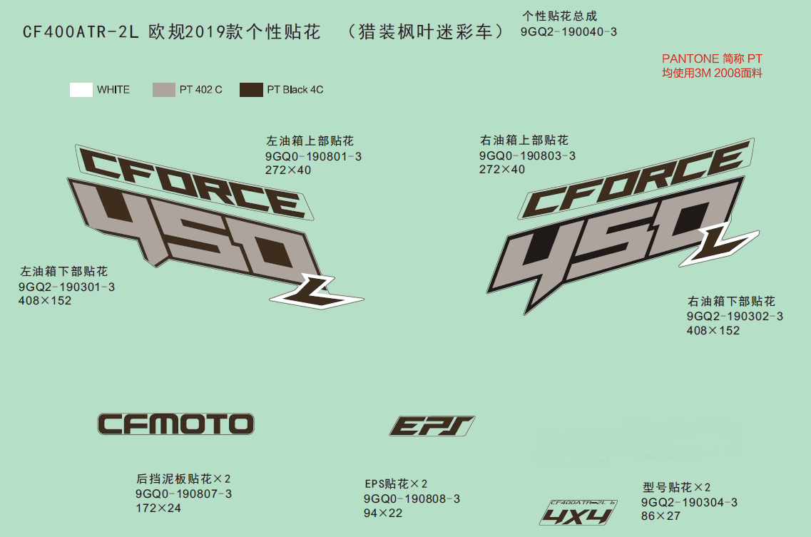 DECAL KITS,2019(TRUE TIMBER CAMO)